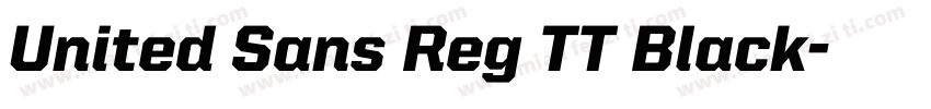 United Sans Reg TT Black字体转换